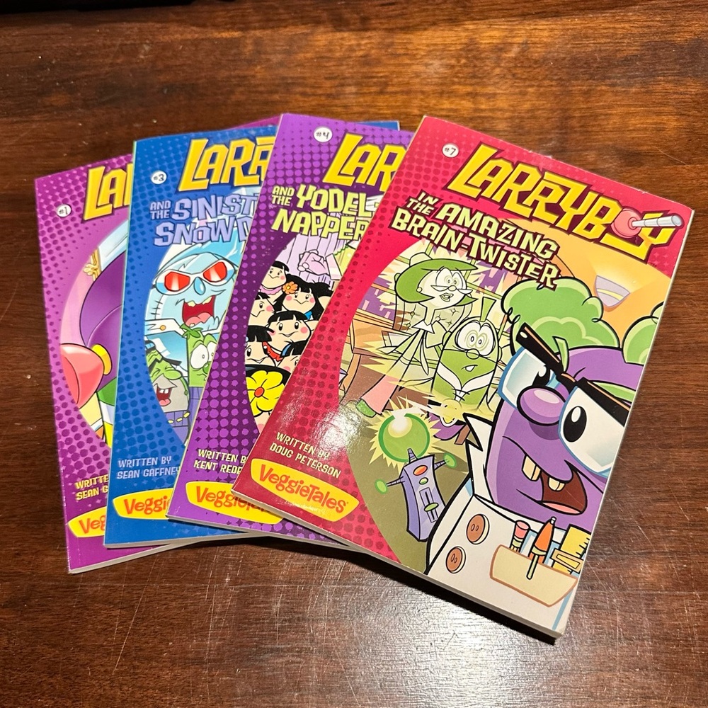 LarryBoy VeggieTales Comic Book Lot - Colorful Cartoon Covers